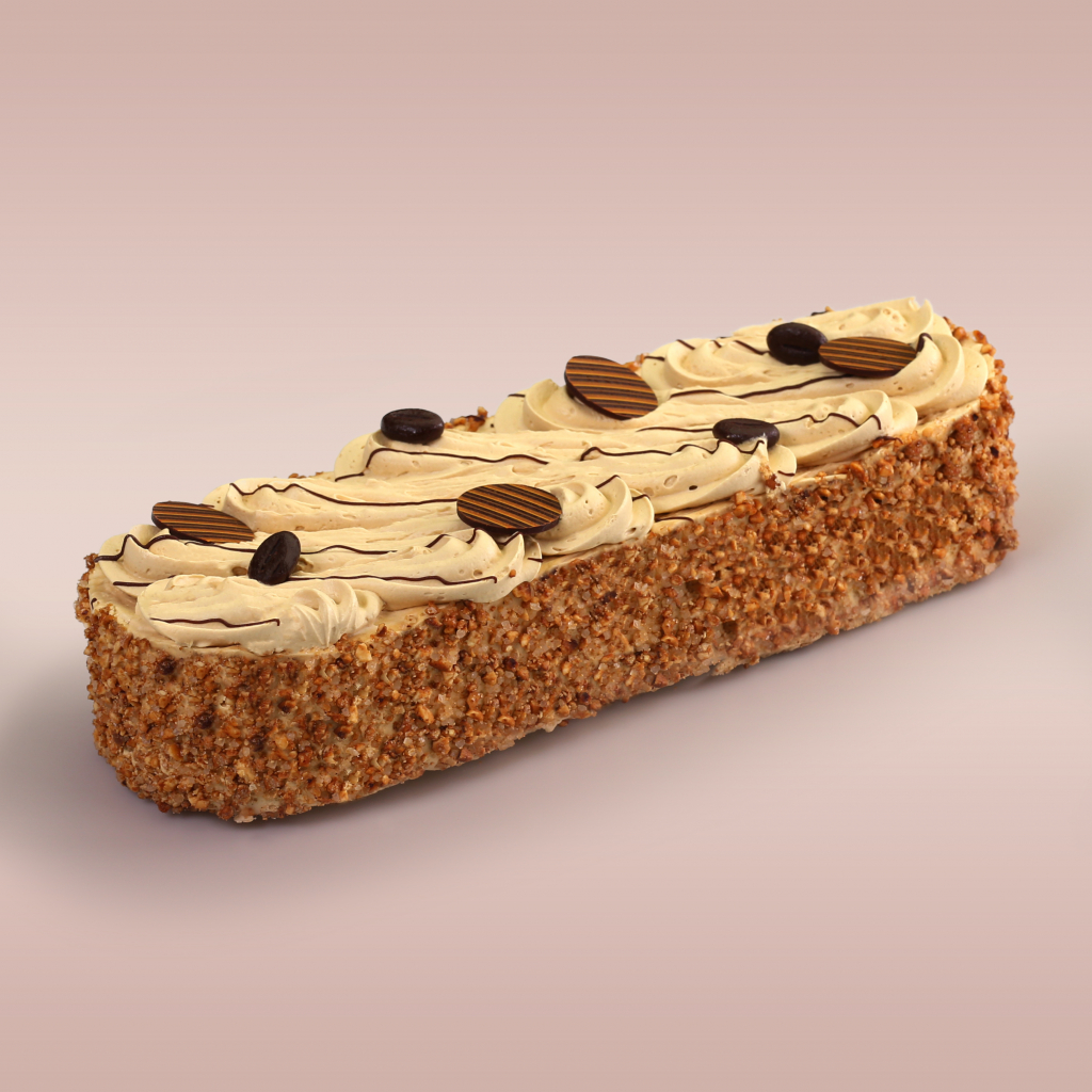 Schnitte mokka hazelnootschuim