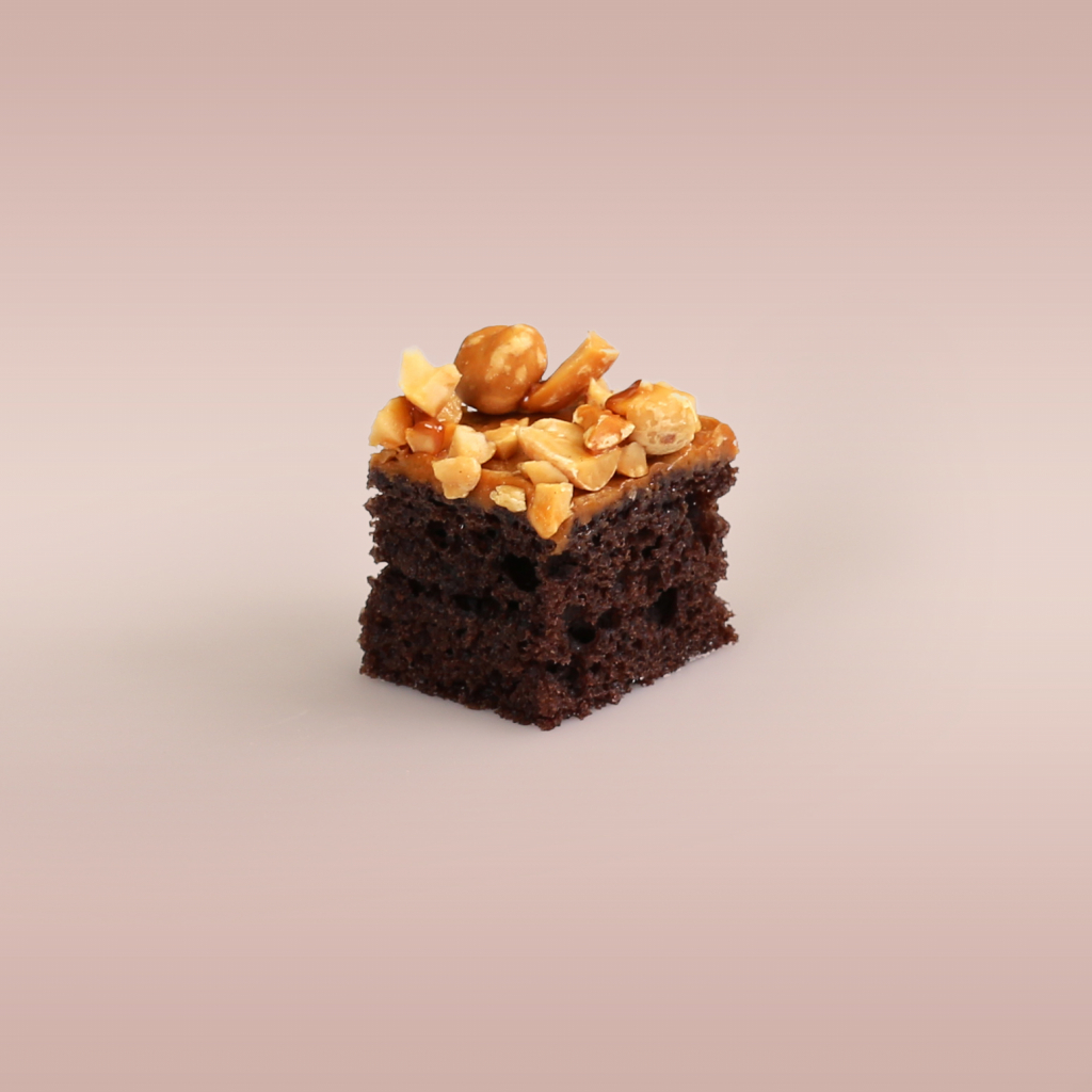 Mini brownie met zeezout -Nutty Professor-